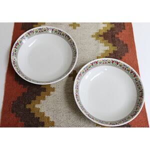 1970's Vintage Royal Doulton "Fireglow" Tulip Set of 2 Bowls ~ Made in England